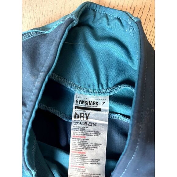 Gymshark Blue Tonal Block Leggings Athletic Size Small Used - Picture 3 of 6